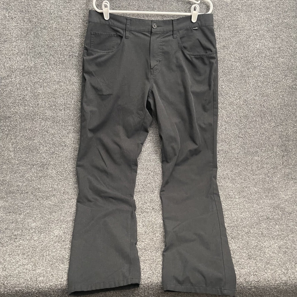 Travis Mathew Pants Mens Sz 34 Gray Performance Nylon Golf Chino Slacks